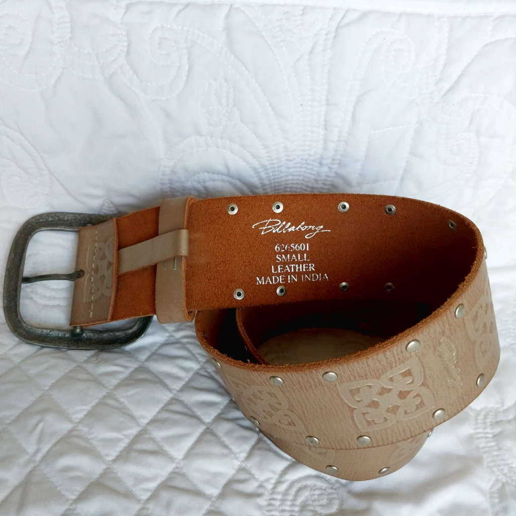 BILLABONG GENUINE LEATHER BELT - SHIMMER EFFECT
