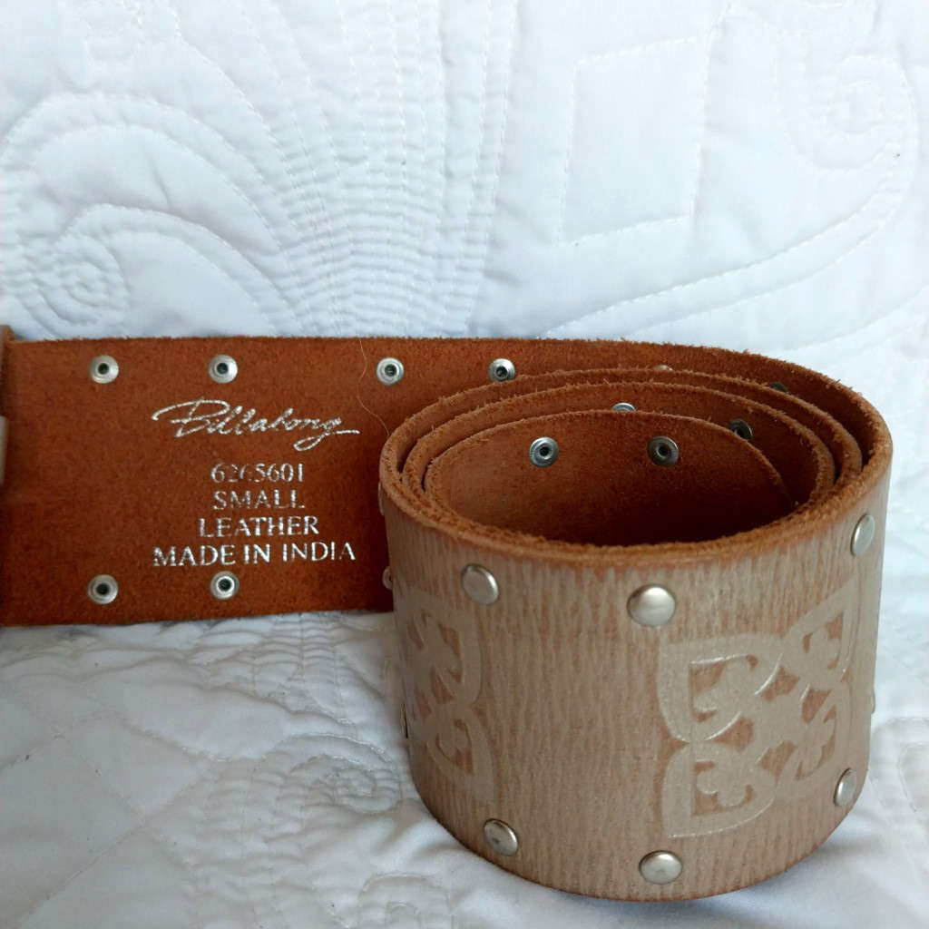 BILLABONG GENUINE LEATHER BELT - SHIMMER EFFECT