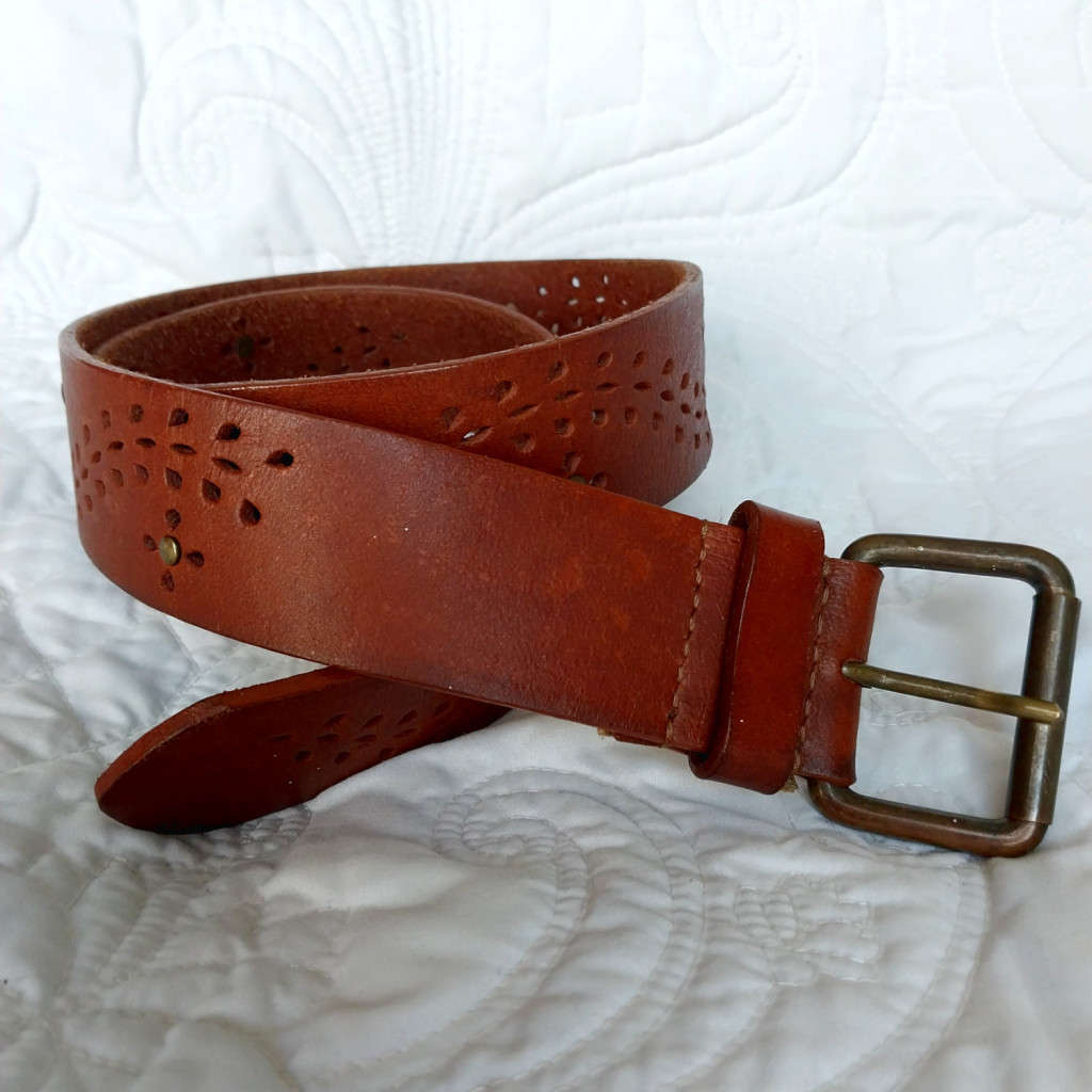 ACCESSORIZE GENUINE LEATHER BELT - TERRACOTTA