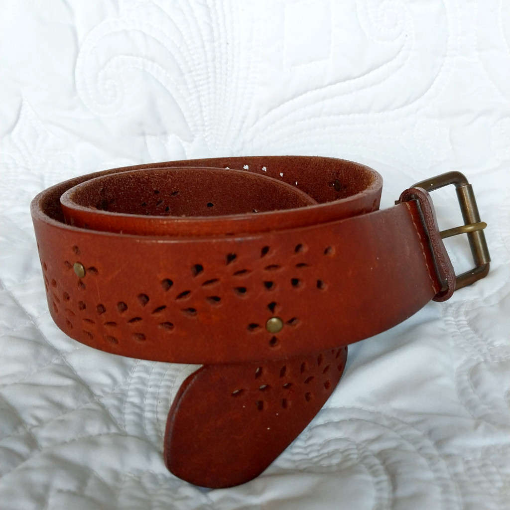 ACCESSORIZE GENUINE LEATHER BELT - TERRACOTTA