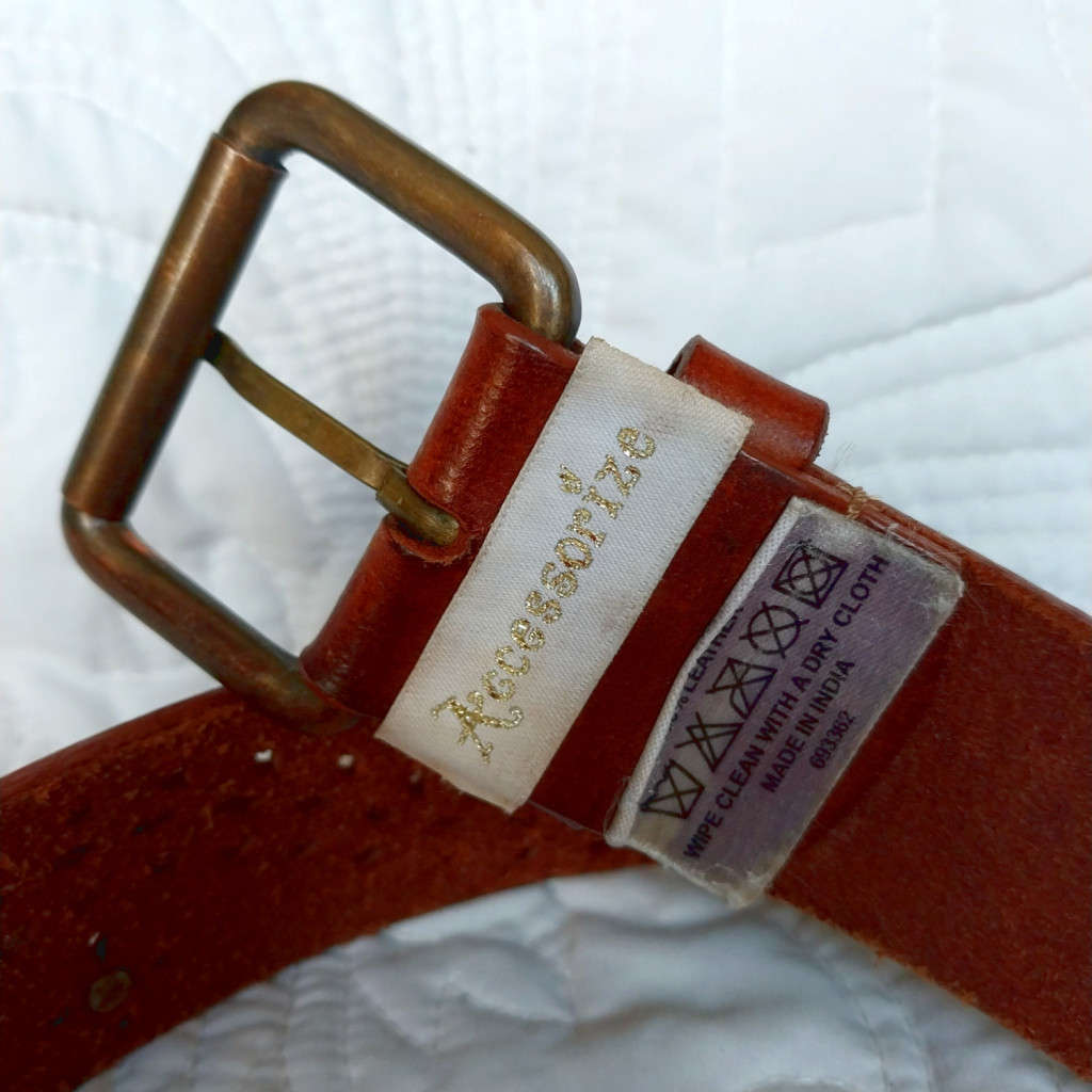 ACCESSORIZE GENUINE LEATHER BELT - TERRACOTTA