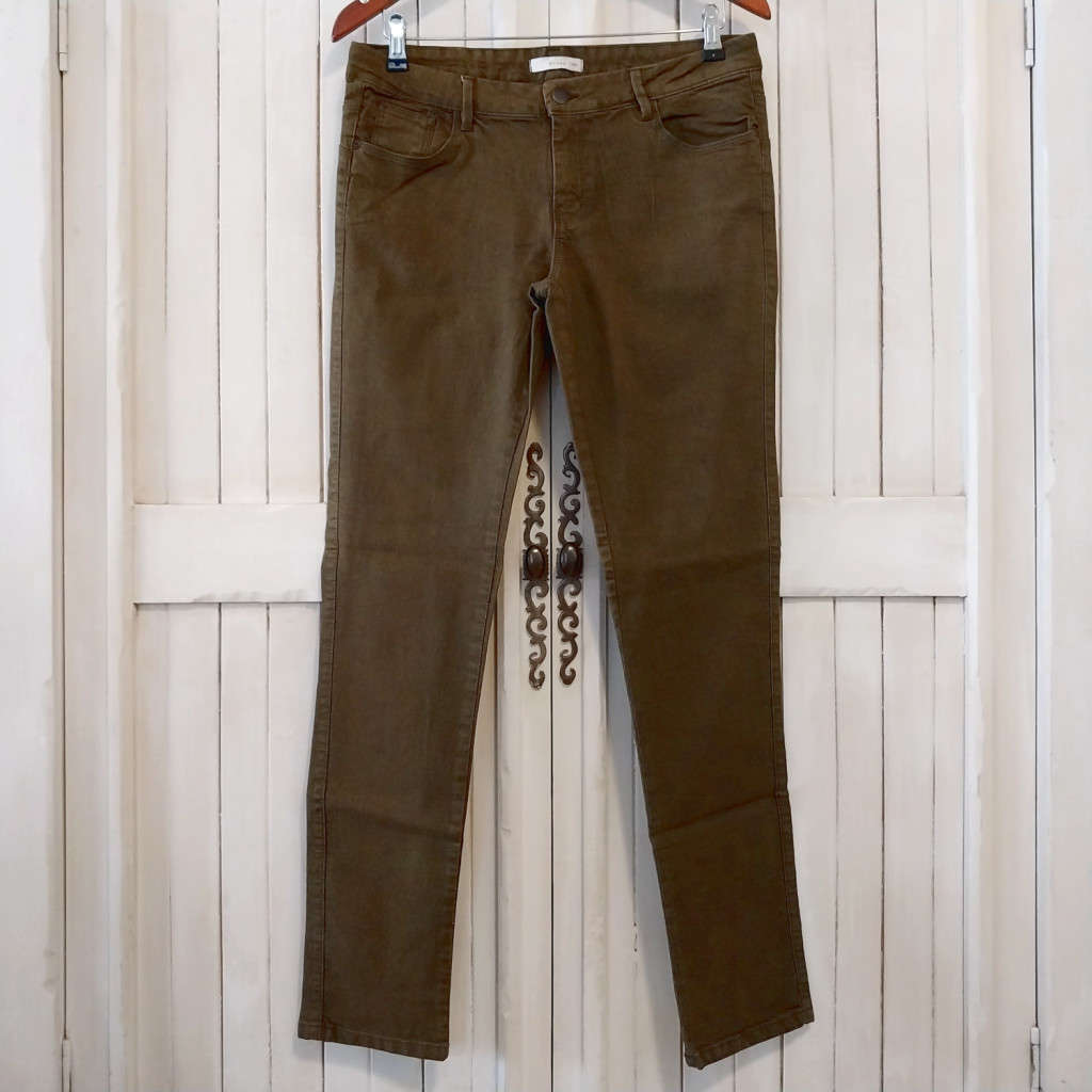 SHANA LOW-RISE ARMY GREEN STRETCH SKINNY JEANS - ARMY GREEN