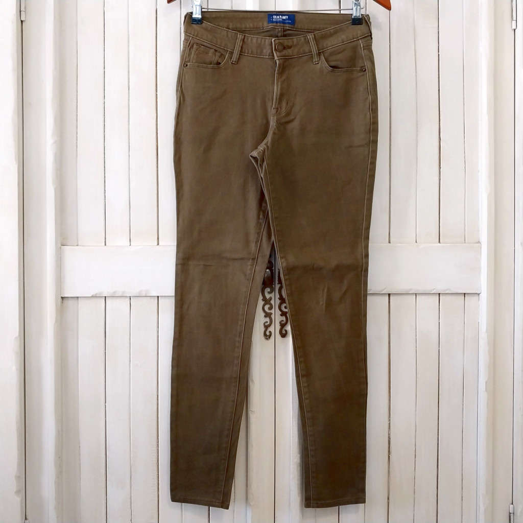 OLD NAVY MID-RISE ROCKSTAR STRETCH SKINNY JEANS - ARMY GREEN