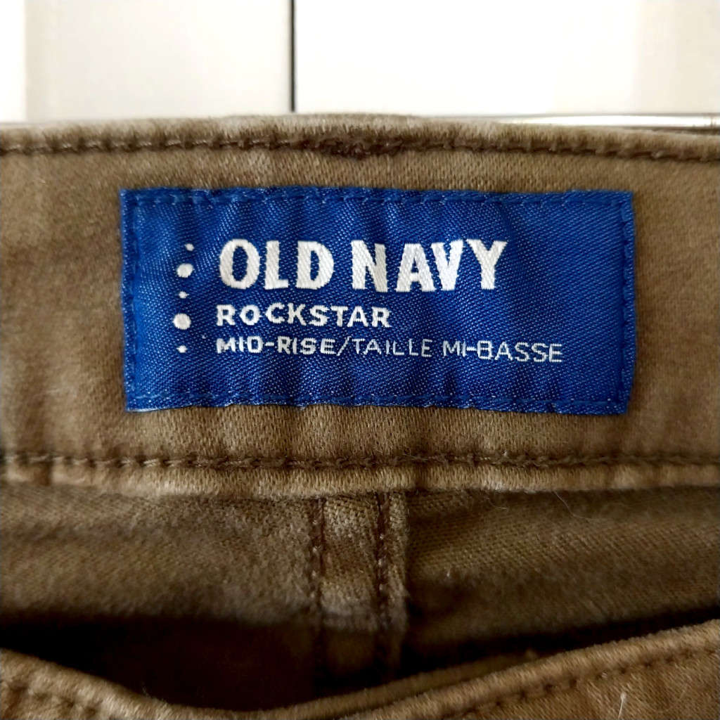 OLD NAVY MID-RISE ROCKSTAR STRETCH SKINNY JEANS - ARMY GREEN