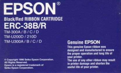 Epson ERC-38 B/R Black/Red Printer Ribbon