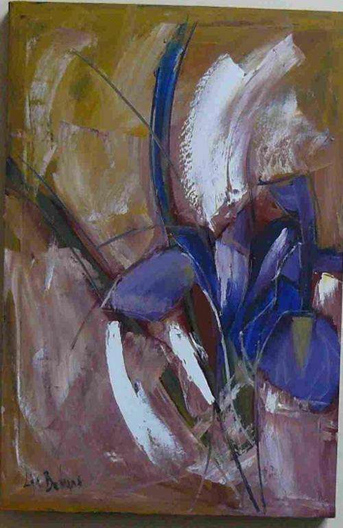 Lize Behrens - New Painitng - Flowers in Pink purple