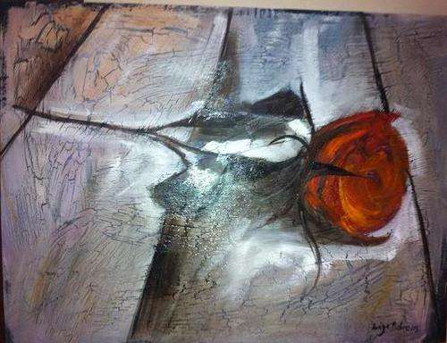 Single Rose - Abstract- Lize Behrens -  Very modern