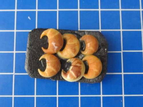 Dollhouse Miniature hand made food 1:12" scale - croissants