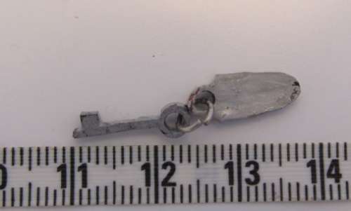 Dollhouse Miniature  1:12 handmade key and keyring