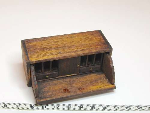 Miniature Dollhouse 1/12"  scale - old desktop writing bureau