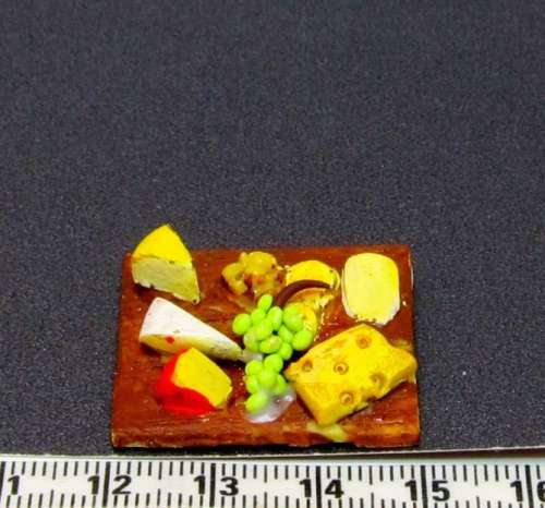 Miniature Dollhouse 1/12"  cheese board - resin