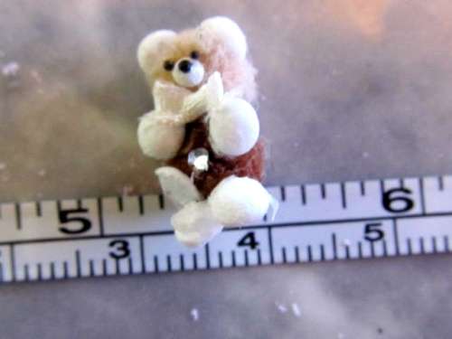 Miniature Dollhouse 1/12"  scale -  tiny teddy bear for a baby