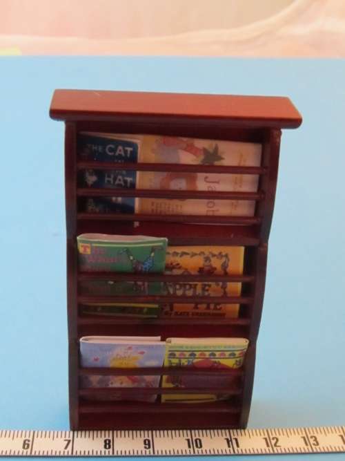 Miniature Dollhouse 1/12" scale - magazine/children's bookstand