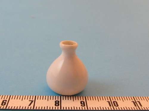 Miniature Dollhouse 1/12" scale - white porcelain glazed vase