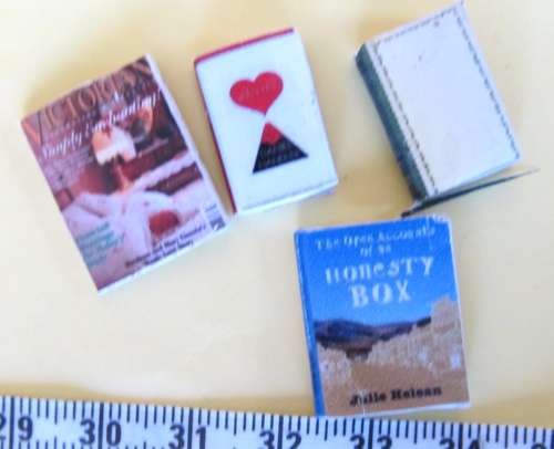 Miniature Dollhouse 1/12" scale - 4 books