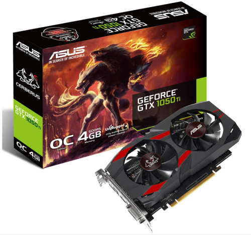 ASUS CERBERUS GTX 1050 Ti 4 GB GDDR5