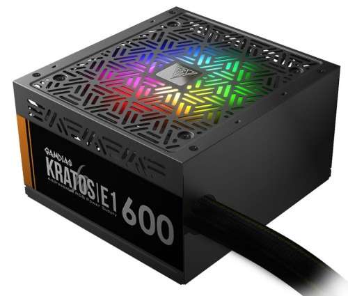 600W Power Supply with RGB lighting  + 2.4m Power Cable included