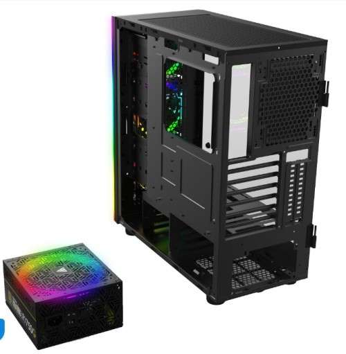 Gamdias TALOS M1B Tempered Glass Gaming Case with 4 RGB fans