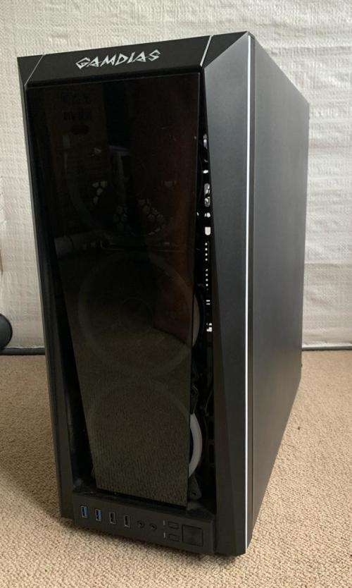 Gamdias TALOS M1B Tempered Glass Gaming Case with 4 RGB fans