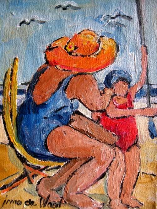 "He never came" Original oil by IRMA DE WAAL.