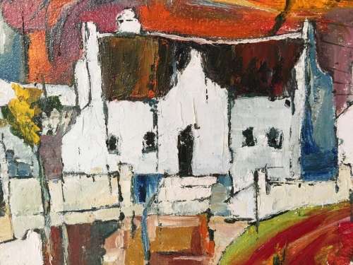 Vineyards Paarl  400 x 500mm Colourful!