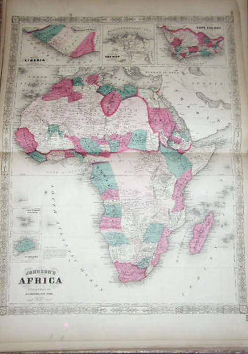 Map of Africa 1864 - Original