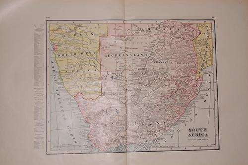 Map of South Africa/Cape Colony Africa 1910 - Original, large and very beautiful