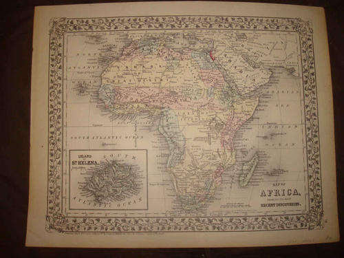 Map of Africa 1871 - Original