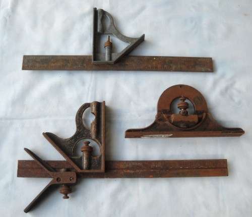 MOORE WRIGHT-3 X METAL SLIDING LEVEL  ENGINEERING TOOLS-c1930's-GOOD CONDITION