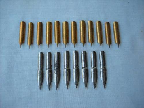 SELECTION OF 20 X PIECES VINTAGE FOUNTAIN PEN NIBS-VERY GOOD CONDITION