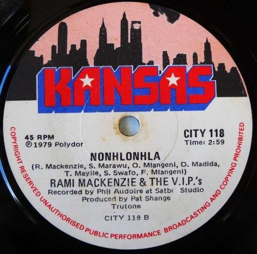 RAMI MACKENZIE & THE V.I.P.'S - THULA / NONHLONHLA - 7 SINGLE 45 - SOUTH AFRICA -EXC