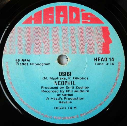 NEOPHIL - OSIBI / HONA LE HWANENE - 7 SINGLE 45 - SOUTH AFRICA - VG