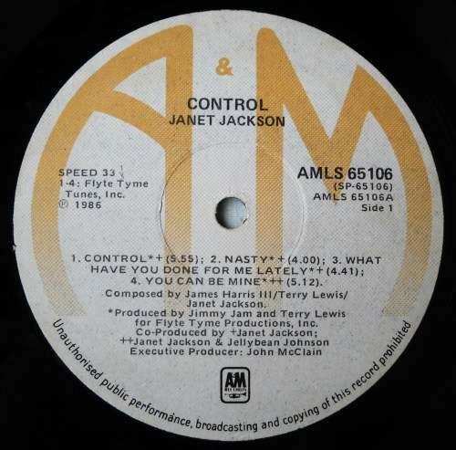 JANET JACKSON - CONTROL - LP - SOUTH AFRICA - VG / VG