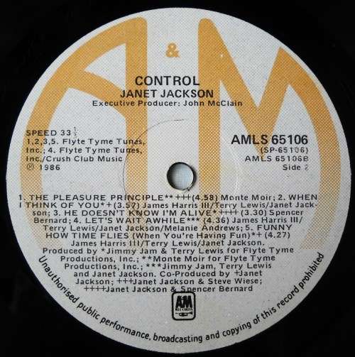 JANET JACKSON - CONTROL - LP - SOUTH AFRICA - VG / VG