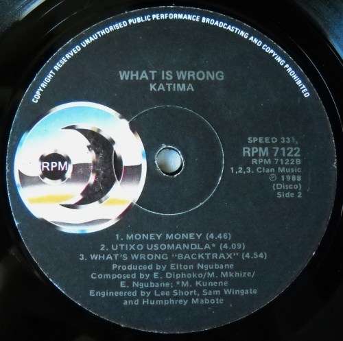 KATIMA - WHAT IS WRONG - LP - SOUTH AFRICA - EXC UNPLAYED / EXC IN SHRINK