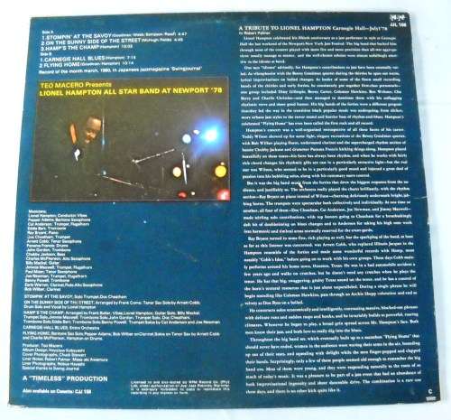 LIONEL HAMPTON - ALL STAR BAND AT NEWPORT '78 - LP - SOUTH AFRICA - EXC / VG+ - JAZZ