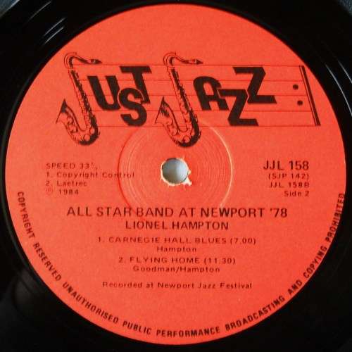 LIONEL HAMPTON - ALL STAR BAND AT NEWPORT '78 - LP - SOUTH AFRICA - EXC / VG+ - JAZZ