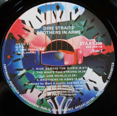 DIRE STRAITS - BROTHERS IN ARMS - LP - SOUTH AFRICA - EXC / VG+