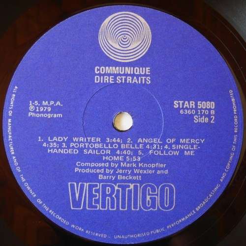 DIRE STRAITS - COMMUNIQUE - LP - SOUTH AFRICA - VG+ / VG