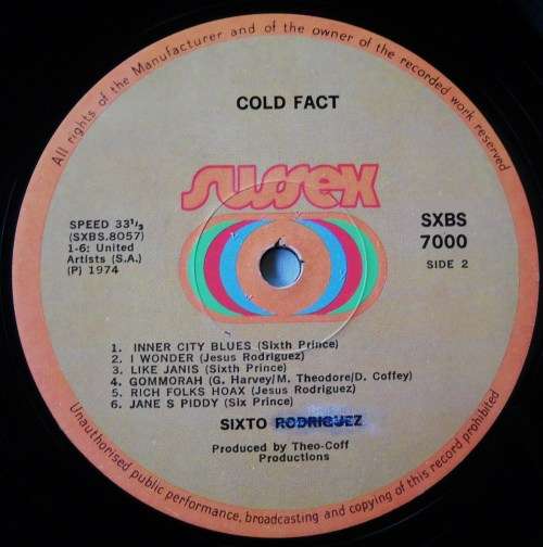 RODRIGUEZ - COLD FACT - LP - SOUTH AFRICA - VG / G
