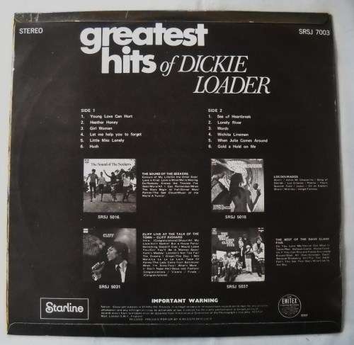 DICKIE LOADER - GREATEST HITS OF - LP - SOUTH AFRICA - EXC / VG+