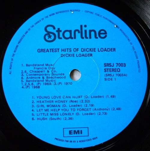 DICKIE LOADER - GREATEST HITS OF - LP - SOUTH AFRICA - EXC / VG+