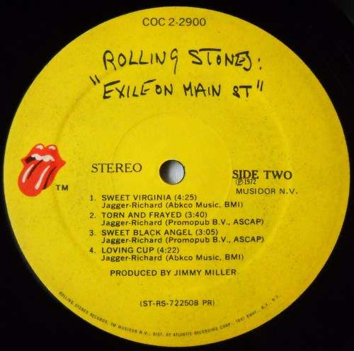 ROLLING STONES - EXILE ON MAIN ST. -DBL LP-GATEFOLD-USA- EXC / EXC / VG+  - WITH BOTH COLOUR INNERS