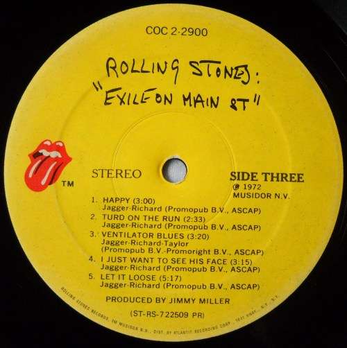 ROLLING STONES - EXILE ON MAIN ST. -DBL LP-GATEFOLD-USA- EXC / EXC / VG+  - WITH BOTH COLOUR INNERS