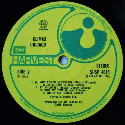 CLIMAX CHICAGO - TIGHTLY KNIT - LP - UK - EXC / VG+
