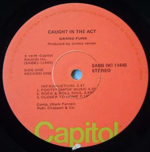 GRAND FUNK RAUKROAD- CAUGHT IN THE ACT - DBL LP - GATEFOLD - SOUTH AFRICA - VG / VG / VG+