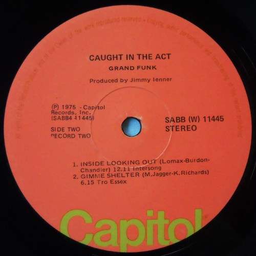 GRAND FUNK RAUKROAD- CAUGHT IN THE ACT - DBL LP - GATEFOLD - SOUTH AFRICA - VG / VG / VG+