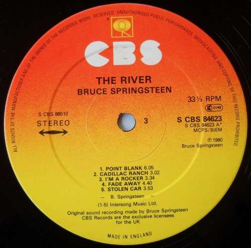 BRUCE SPRINGSTEEN - THE RIVER - DBL LP - UK - EXC / VG+ / VG
