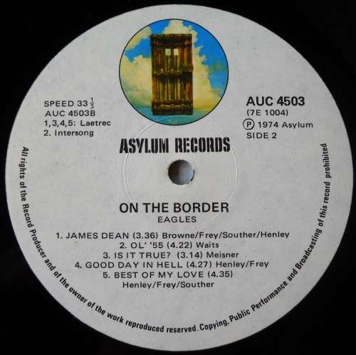 EAGLES - ON THE BORDER - LP - SOUTH AFRICA - VG+ / VG+