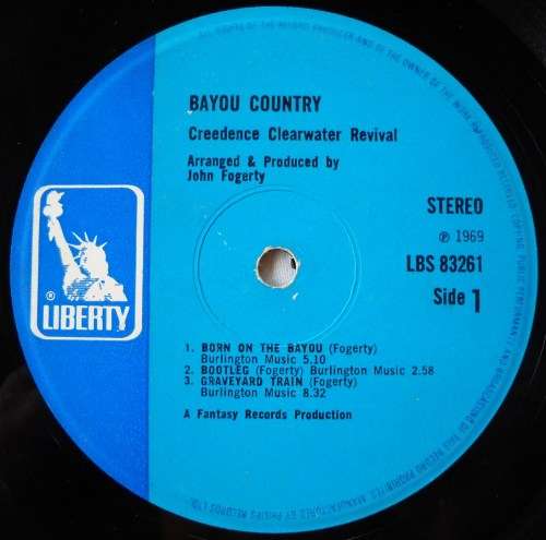 CREEDENCE CLEARWATER REVIVAL - BAYOU COUNTRY - LP - UK - VG / VG